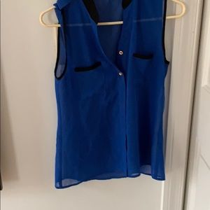Blue work blouse